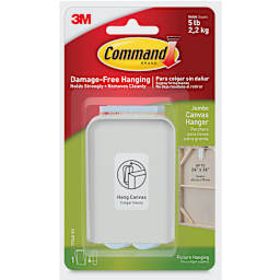 3M Command Canvas Hangers - Front of blister package for Jumbo Hanger shown
