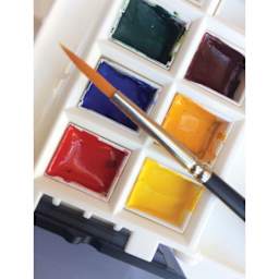 Filled half pans with a brush (not included)