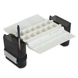 Portable Painter Watercolor Palette - Top angled view of open and assembled Palette
