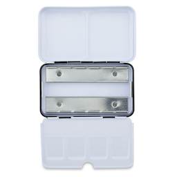 
Empty Watercolor Palette Tin - Top view of Open 12 Pan Tin