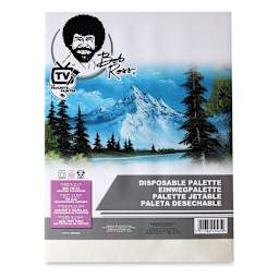 Bob Ross Disposable Palette Pad - Front cover of 9" x 12" pad