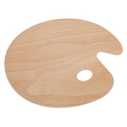 Kingart Oval Wooden Palette - Top view of Palette