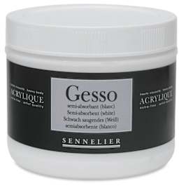 Sennelier Acrylic Gesso - Front of 500 ml Jar
