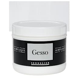 Sennelier Acrylic Gesso - 500 ml, White and swatch