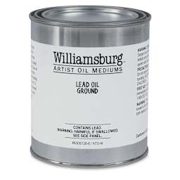 Williamsburg Lead Oil Ground - Front view of 16 oz can
