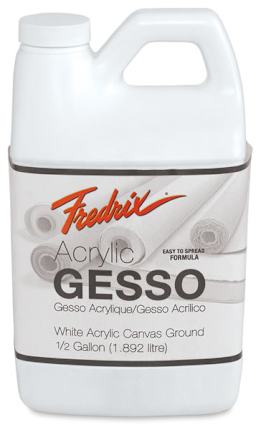 Fredrix Premium Gesso - Front of Half Gallon jug shown