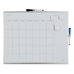U Brands Silver Frame Weekly Calendar White Boards - Month