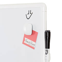 U Brands Contempo Dry Erase Board - Blank, 11" x 14" close-up of magnet