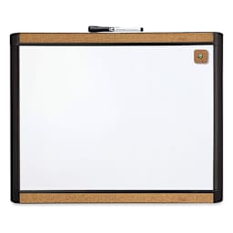 U Brands Combo Dry Erase Board - Pin-It Black Frame