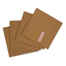 U Brands Square Cork Bulletin Boards - Four boards fanned