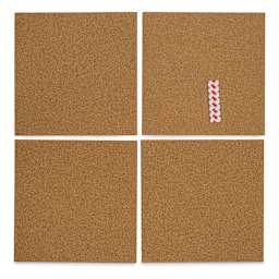 U Brands Square Cork Bulletin Boards - Four Boards shown in square