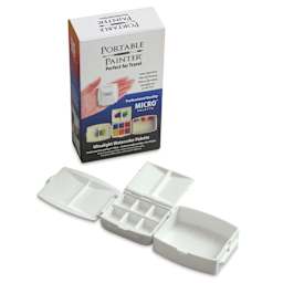 Portable Painter Micro Watercolor Palette next to the packaging