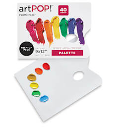 artPOP! Palette Paper - 9" x 12", 40 Sheets (palette paper with paint applied to it)