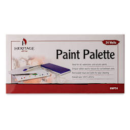 Alvin Heritage Artist 24-Well Paint Palette (front of packaging)