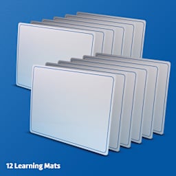 Flipside Dry Erase Learning Mats - Pkg of 12 Boards, 9" x 12" (12 ruled boards)