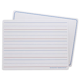 Flipside Dry Erase Learning Mats - Pkg of 12 Ruled Boards, 9" x 12" (front of board)
