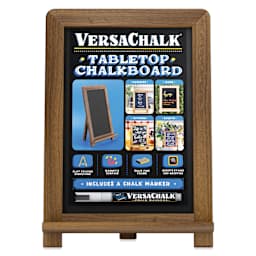 VersaChalk Tabletop Chalkboard (front of chalkboard, with label)