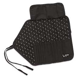 Etchr Roll-Up Brush Pouch - Black open