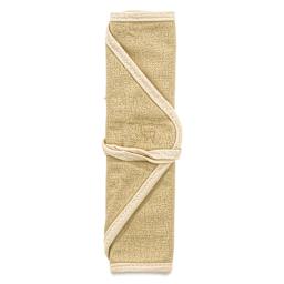 Etchr Roll-Up Brush Pouch - Khaki, rolled up