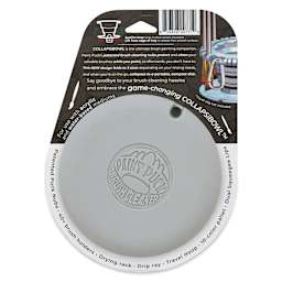 Paint Puck CollapsiBowl Portable Brush Cleaner - Neutral Gray, back of packaging