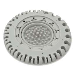 Paint Puck CollapsiBowl Portable Brush Cleaner - Neutral Gray, contracted in portable mode