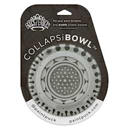 Paint Puck CollapsiBowl Portable Brush Cleaner - Neutral Gray, front of packaging