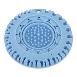 Paint Puck CollapsiBowl Portable Brush Cleaner - Blue, contracted in portable mode