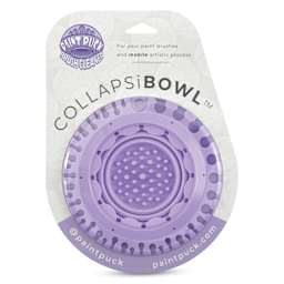 Paint Puck CollapsiBowl Portable Brush Cleaner - Lavender, front of the packaging
