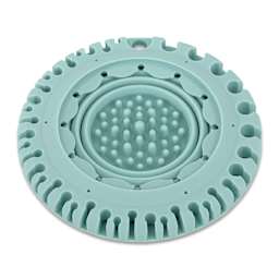 Paint Puck CollapsiBowl Portable Brush Cleaner - Sage, contracted in portable mode