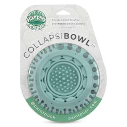Paint Puck CollapsiBowl Portable Brush Cleaner - Sage, front of the packaging