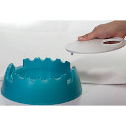 GoEasel Palette - 7-1/8" x 7-1/8" x 1", shown with painting station (not included)