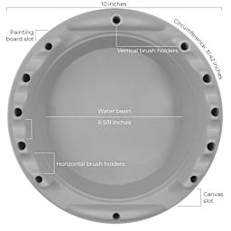 GoEasel Painting Station - Light Gray, features