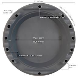 GoEasel Painting Station - Charcoal Gray, features