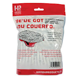 Handy Products Paint Covers Multipack - Assorted Sizes, Pkg of 9, back of the packaging