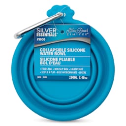 Silver Brush Collapsible Round Water Bowl - Teal, label of the packaging
