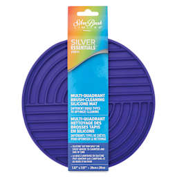 Silver Brush Round Brush Cleaning Mat, in packaging