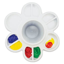Storex Paint Palette and Water Cup Tray - overhead view