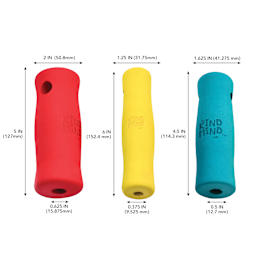 Kind Mind Adaptive Foam Grip Set - product dimensions