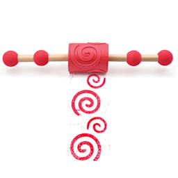 Kind Mind Rollers - red roller with rolling pattern