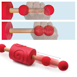Kind Mind Rollers - Pattern, Set of 3, red roller with different grips