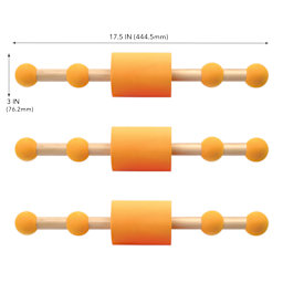 Roller dimensions 17.5" x 3"