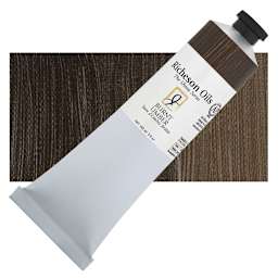 Shiva Signature Artist Oil Color - Burnt Umber, 5 oz Tube and swatch