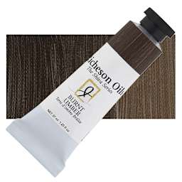 Shiva Signature Artist Oil Color - Burnt Umber, 1.25 oz Tube and swatch