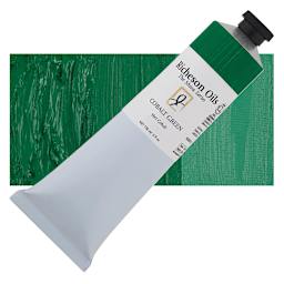 Shiva Signature Artist Oil Color - Cobalt Green, 150 ml Tube and swatch