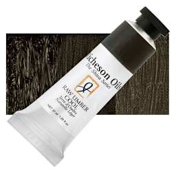 Shiva Signature Artist Oil Color - Raw Umber Cool, 1.25 oz Tube and swatch