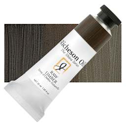 Shiva Signature Artist Oil Color - Raw Umber, 1.25 oz Tube and swatch