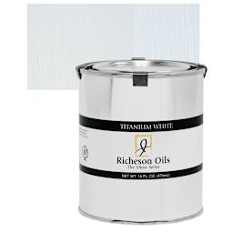 Shiva Signature Artist Oil Color - Titanium White, 16 oz Can and swatch