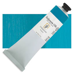 Shiva Signature Artist Oil Color - Turquoise, 5 oz Tube and swatch