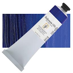 Shiva Signature Artist Oil Color - Ultramarine Blue Deep, 5 oz Tube and swatch