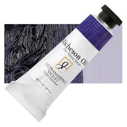 Shiva Signature Artist Oil Color - Ultramarine Violet, 1.25 oz Tube and swatch